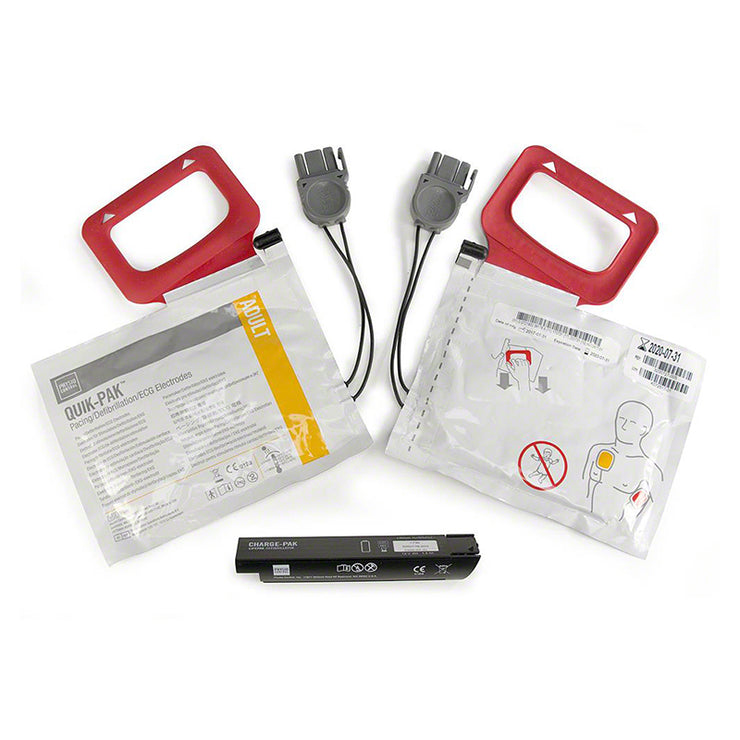 LIFEPAK CR Plus Charge Pak with 2 x Sets of Adult Defib Pads